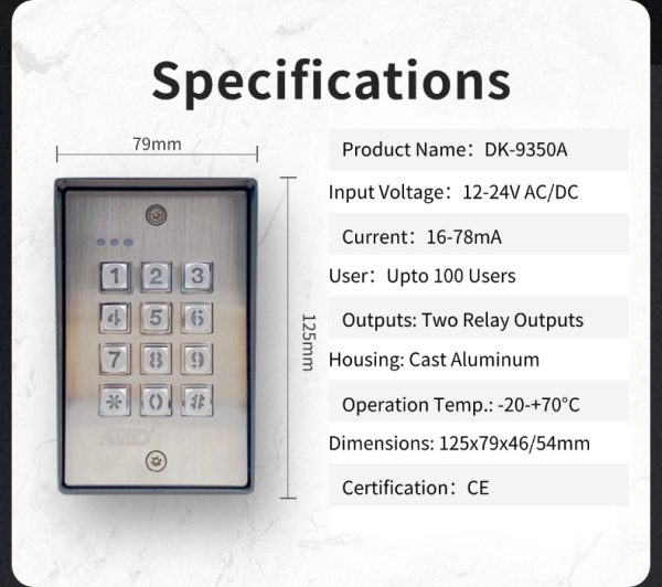 DK-9350B Keypad - Image 7