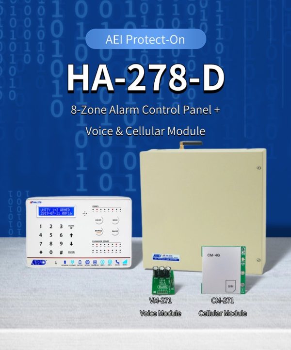 HA-278-D Alarm Panel with Cellular Dialer and Voice Module - Image 5