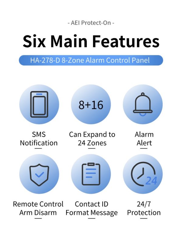 HA-278-D Alarm Panel with Cellular Dialer and Voice Module - Image 6