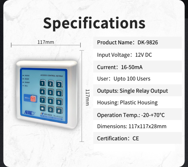 DK-9826 Keypad - Image 5